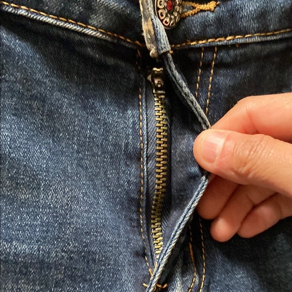 IDANCE Women's Blue Jeans size 28 - Picture 3 of 10